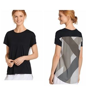 Jockey Athletic T Shirt Activewear Black Mesh Back